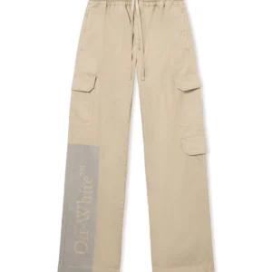 Off White Big Bookish Cotton Gabardine Cargo Pants - Image 2