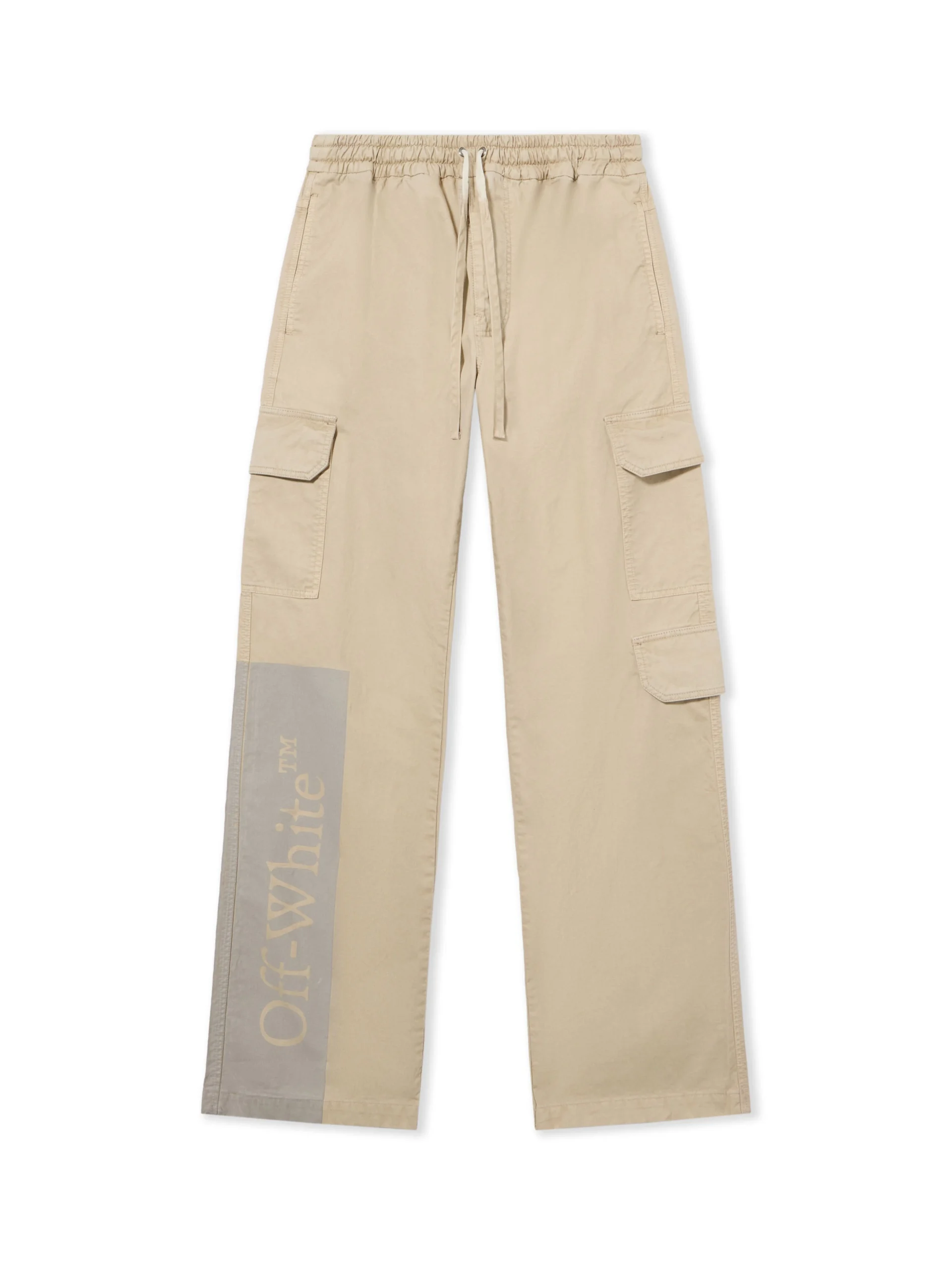 Off White Big Bookish Cotton Gabardine Cargo Pants - Image 2