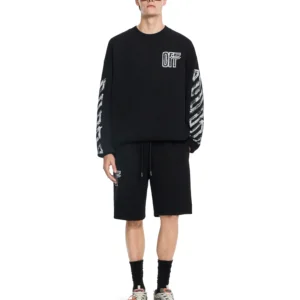 Off White Motion Arrow Skate Crewneck Sweatshirt