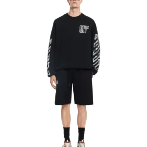 Off White Motion Arrow Skate Sweat Shorts