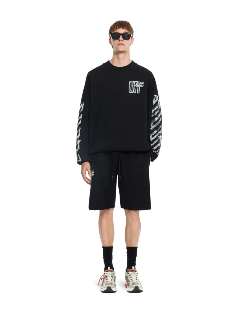 Off White Motion Arrow Skate Sweat Shorts