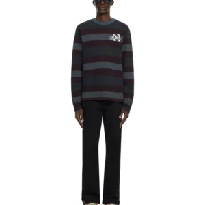 Off White Stroke Striped Long Sleeve T-Shirt