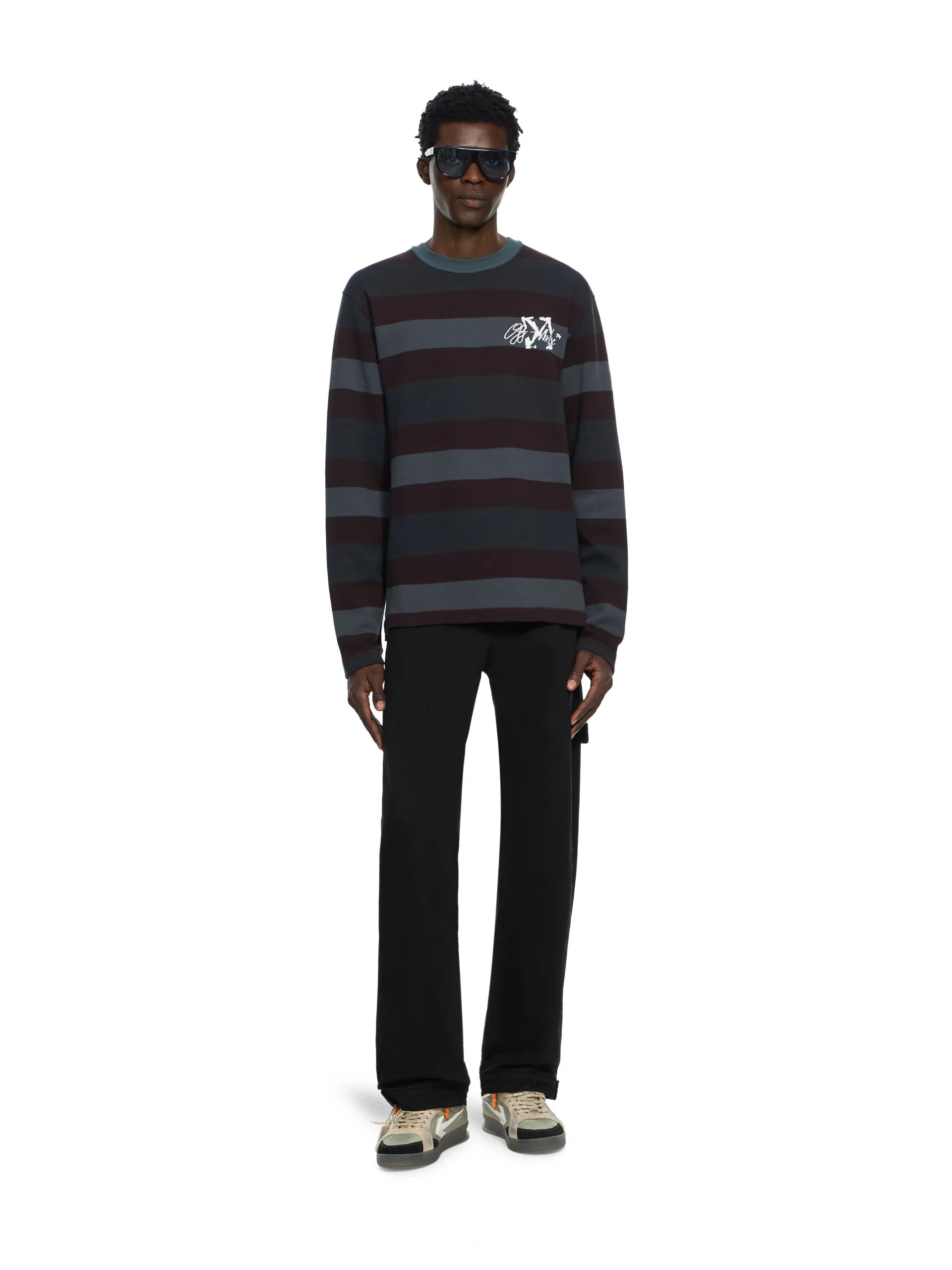 Off White Racing Staff Cotton Gabardine Pants