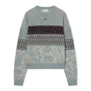 Off White Persian Arrow Knit Crewneck - Image 2