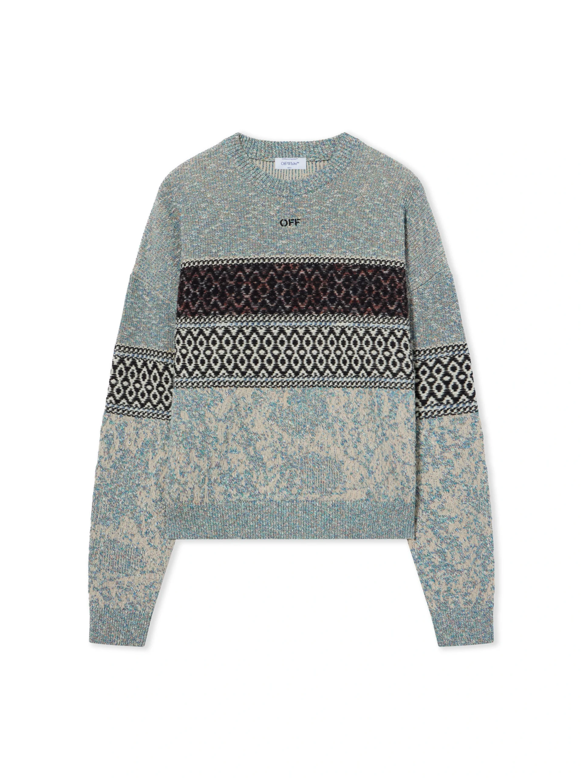 Off White Persian Arrow Knit Crewneck - Image 2