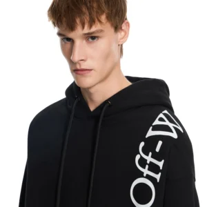 Off White Vertical Bookish Skate Hoodie - Image 3