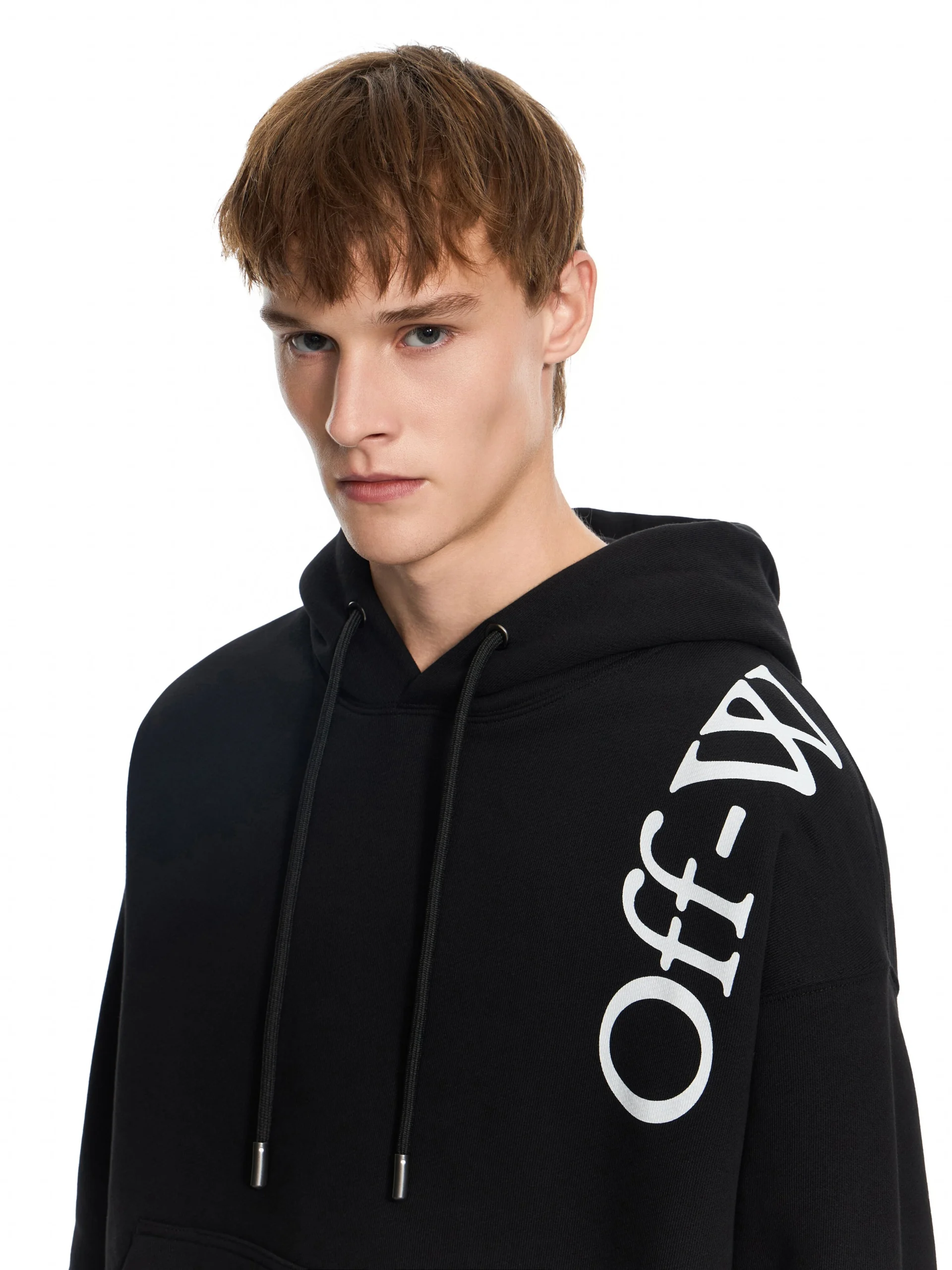 Off White Vertical Bookish Skate Hoodie - Image 3