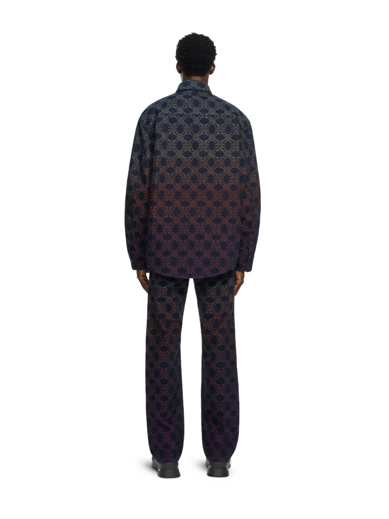 Off White Arrow Monogram Degradé Jacquard Denim Overshirt