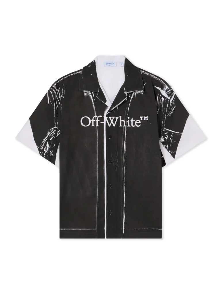 Off White Negative Big Bookish Bowling Shirt