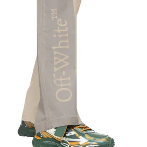 Off White Big Bookish Cotton Gabardine Cargo Pants - Image 3