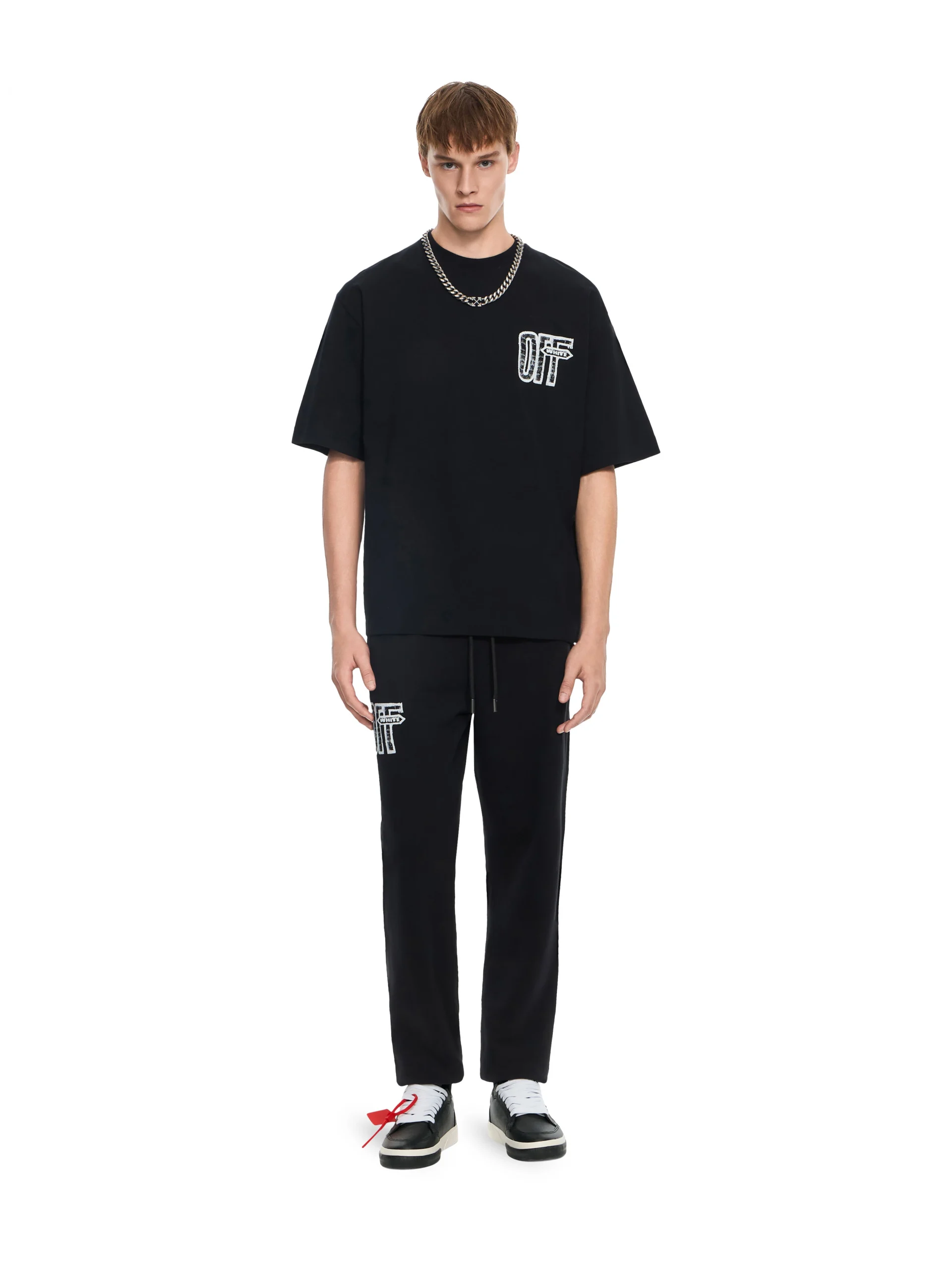 Off White Motion Arrow Cuffed Sweatpants