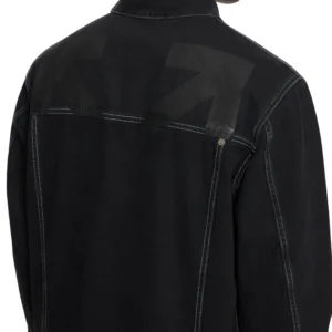 Off White Half Arrow Denim Skate Jacket - Image 2