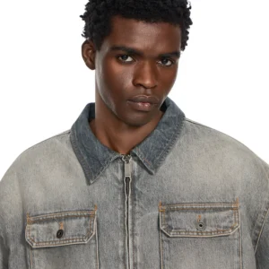 Off White Bookish Workwear Denim Overshirt - Image 3