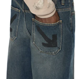 Off White Half Arrow Tapered Jeans - Image 3