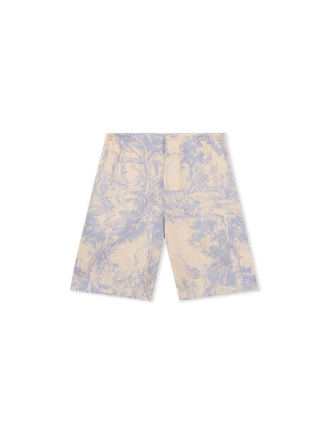 Off White City Nature Linen Bowling Shorts