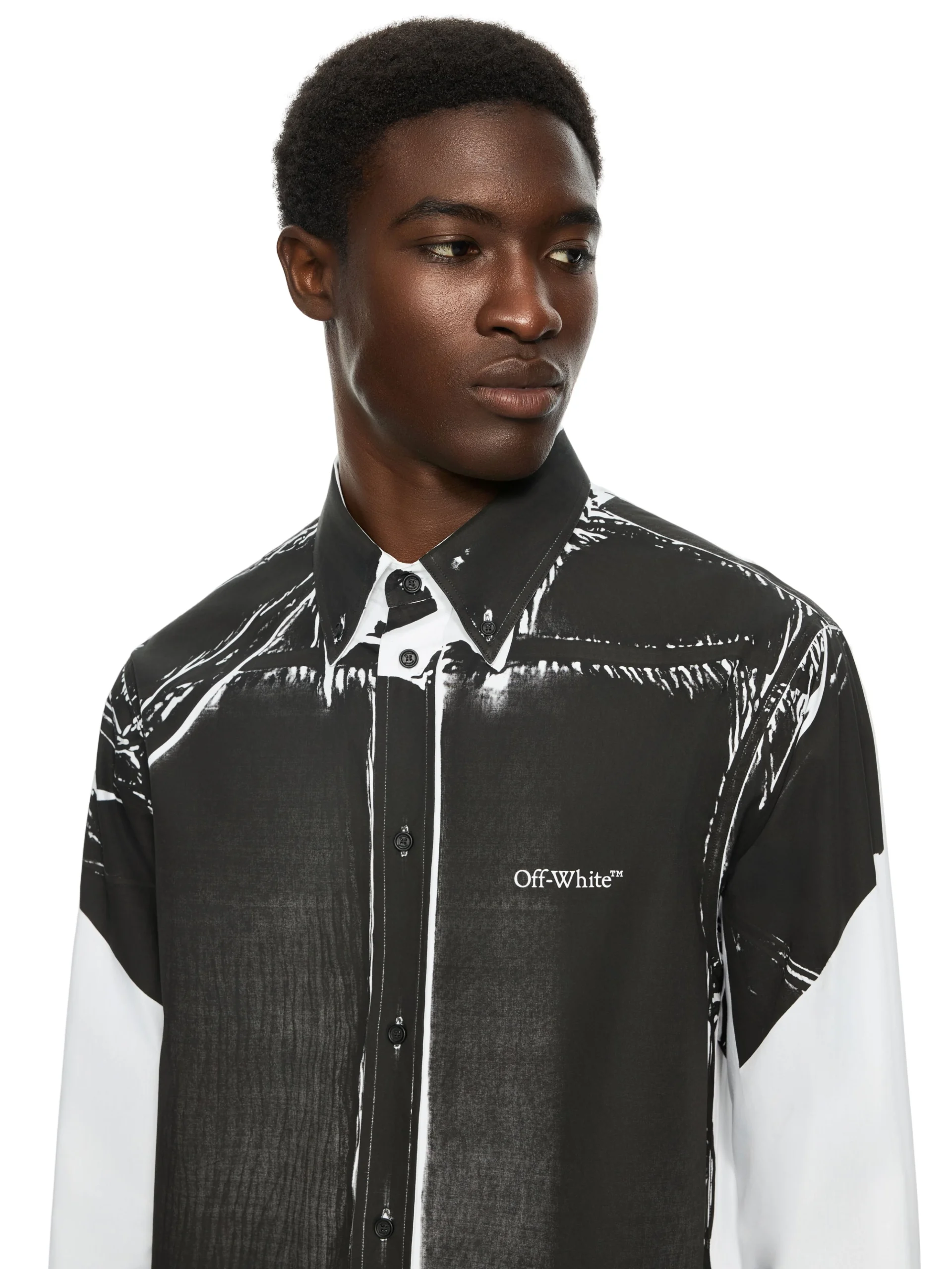 Off White Negative Bookish Regular Shirt - Image 3