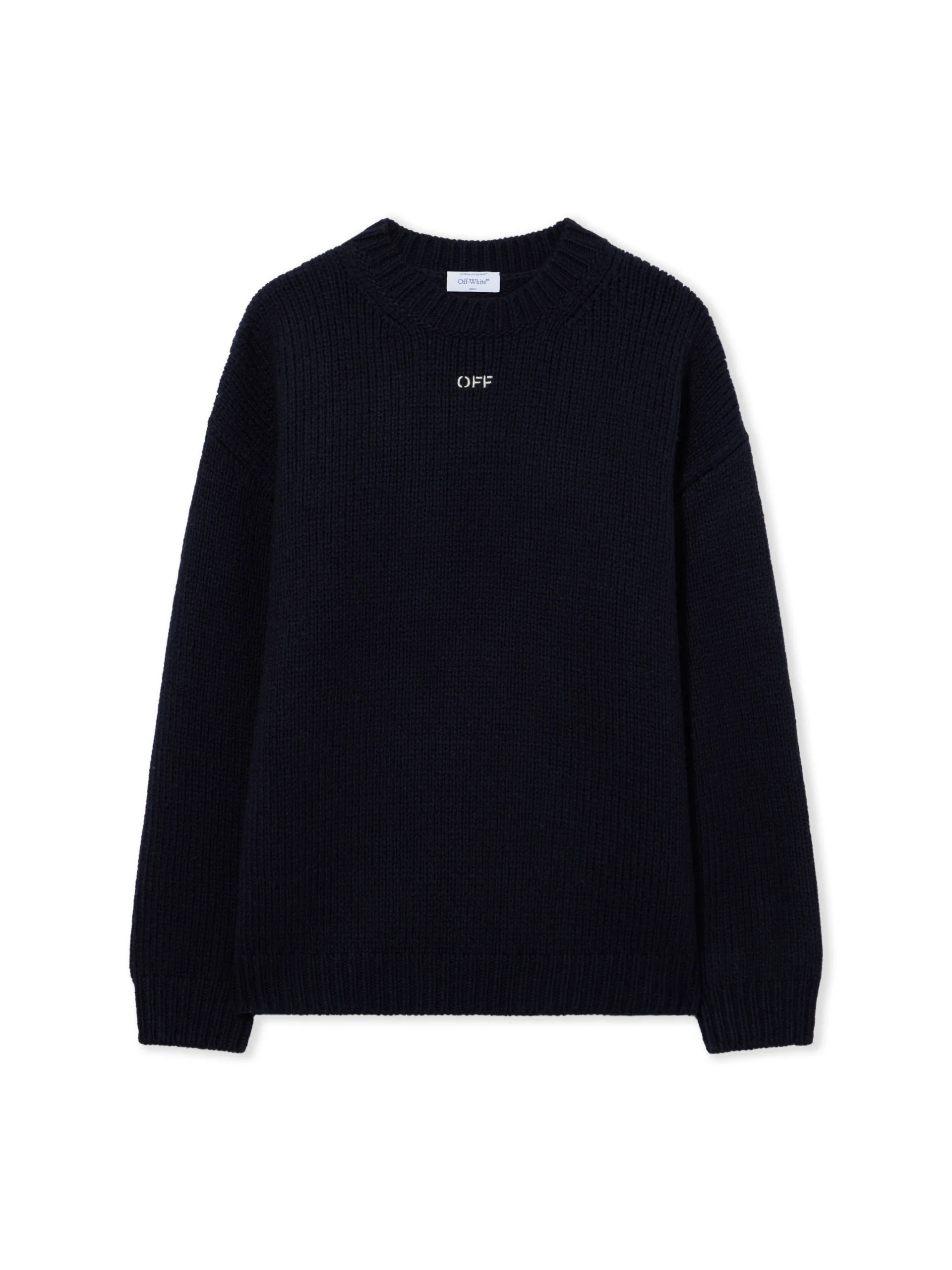 Off White Maxi Arrow Embroidered Knit Crewneck - Image 2