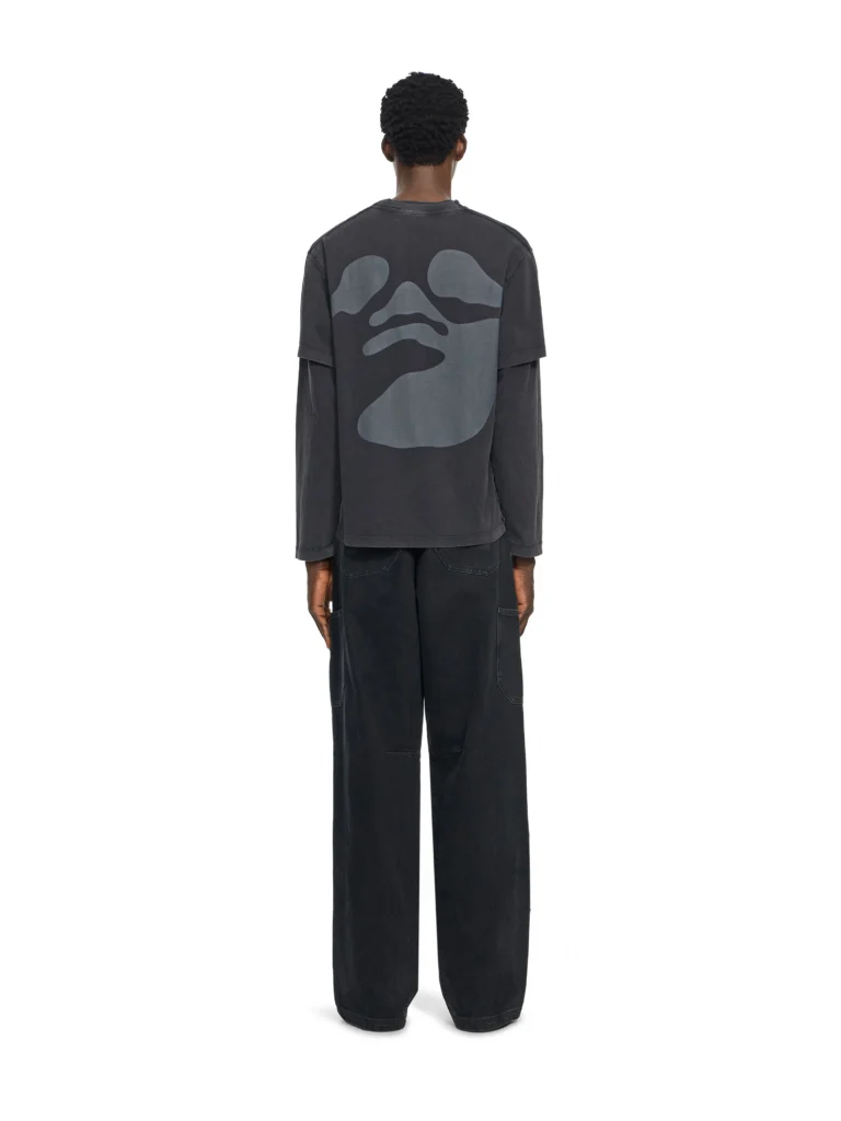 Off White Swimming Face Long Sleeve T-Shirt