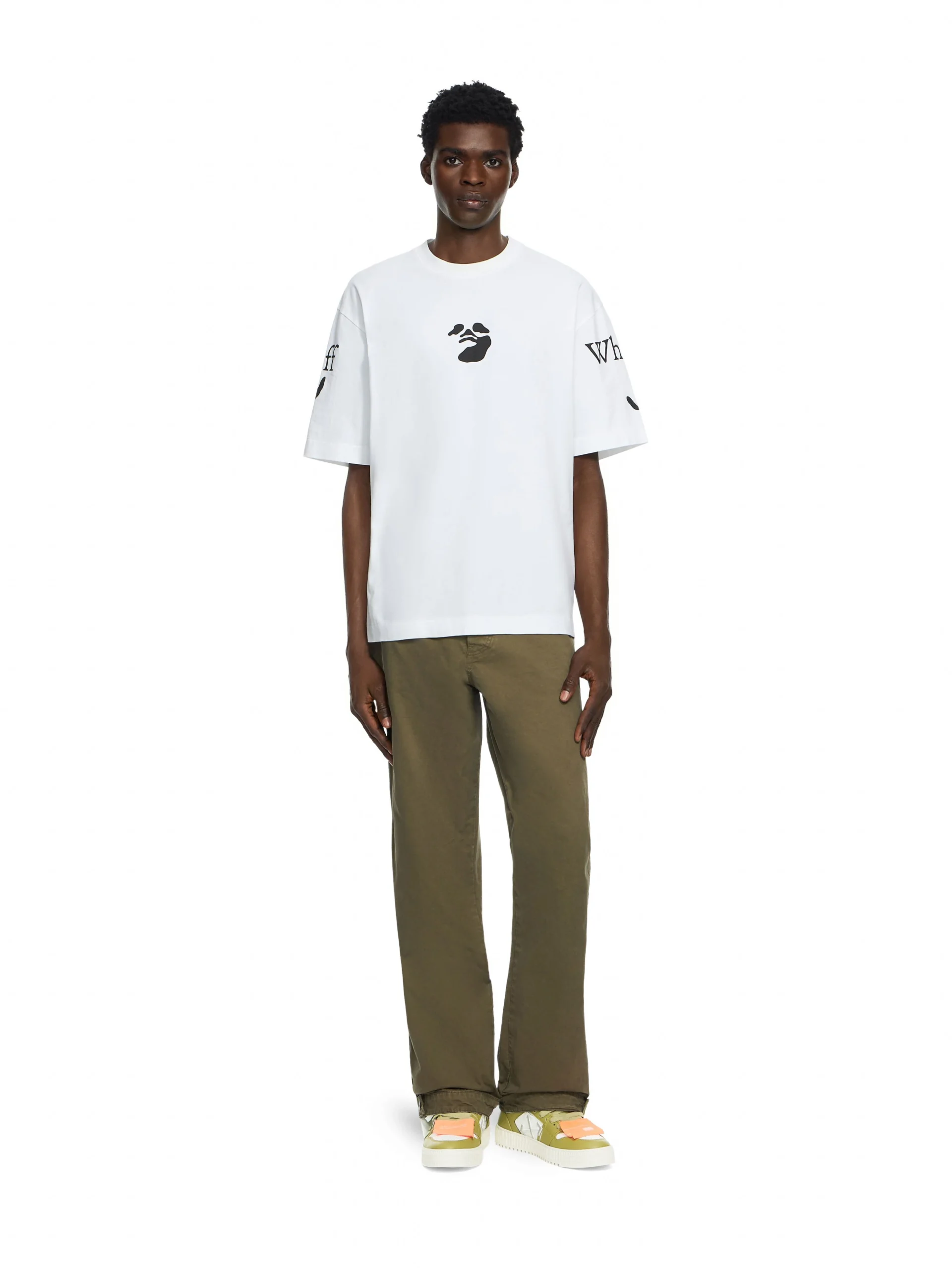 Off White Swimming Logo Garment-Dyed Carpenter Pants