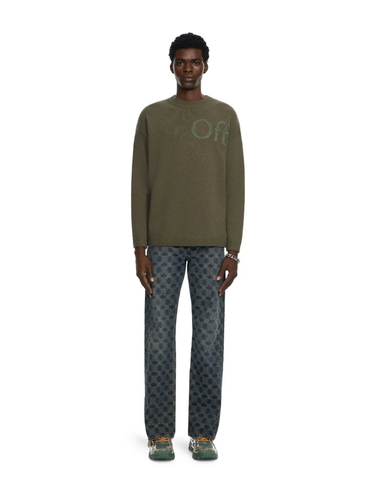Off White Bookish Shared Knit Crewneck