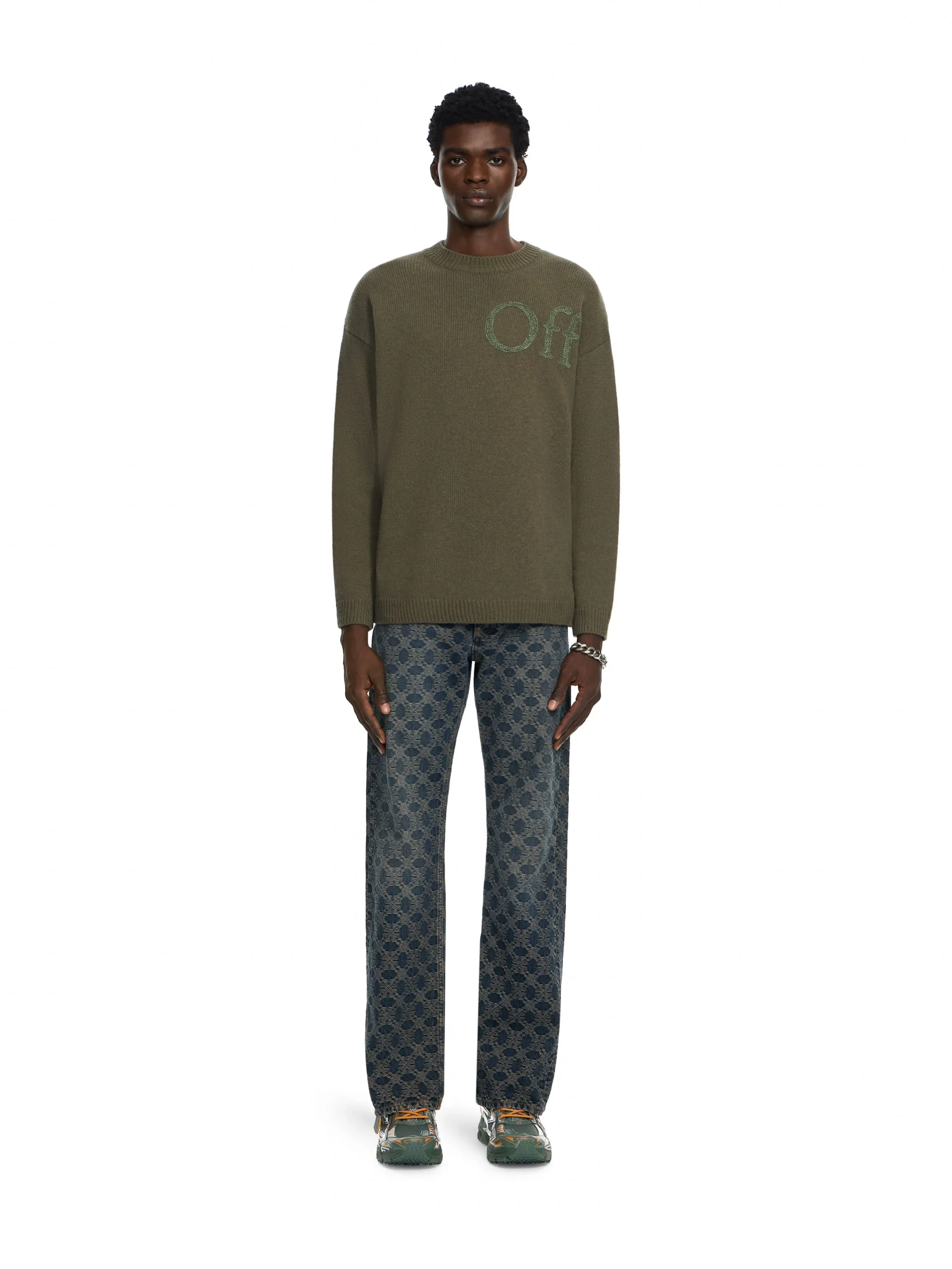 Off White Bookish Shared Knit Crewneck