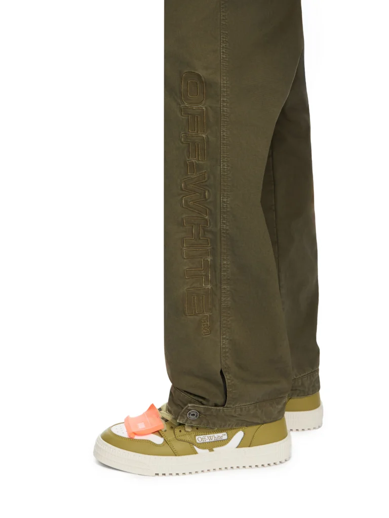 Off White Swimming Logo Garment-Dyed Carpenter Pants