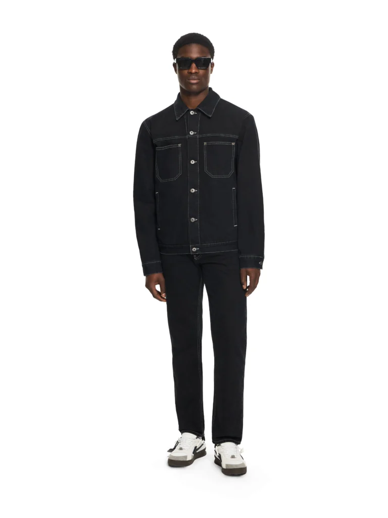 Off White Half Arrow Denim Skate Jacket