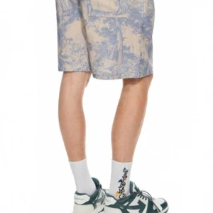 Off White City Nature Linen Bowling Shorts - Image 3