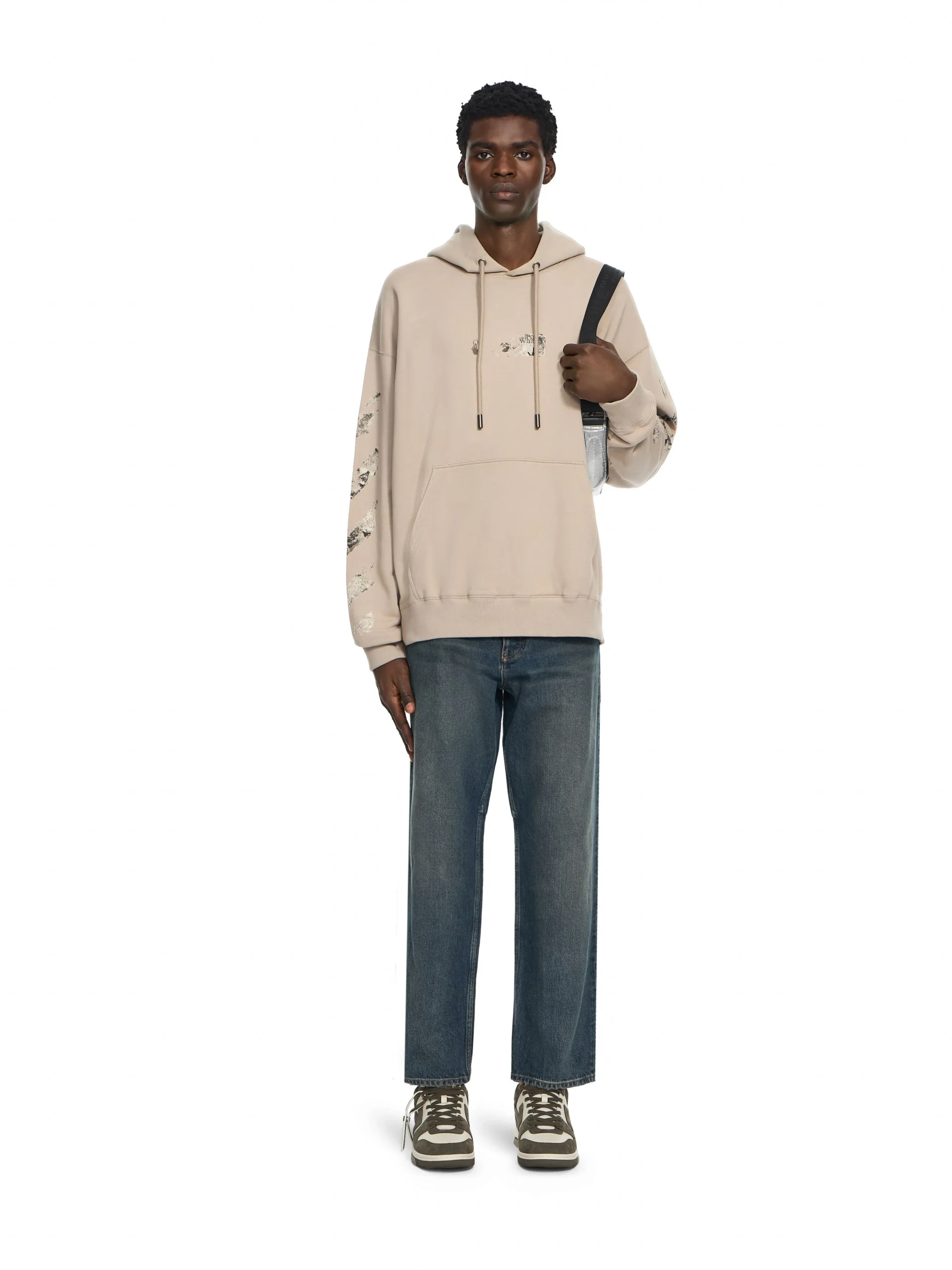 Off White Half Arrow Tapered Jeans
