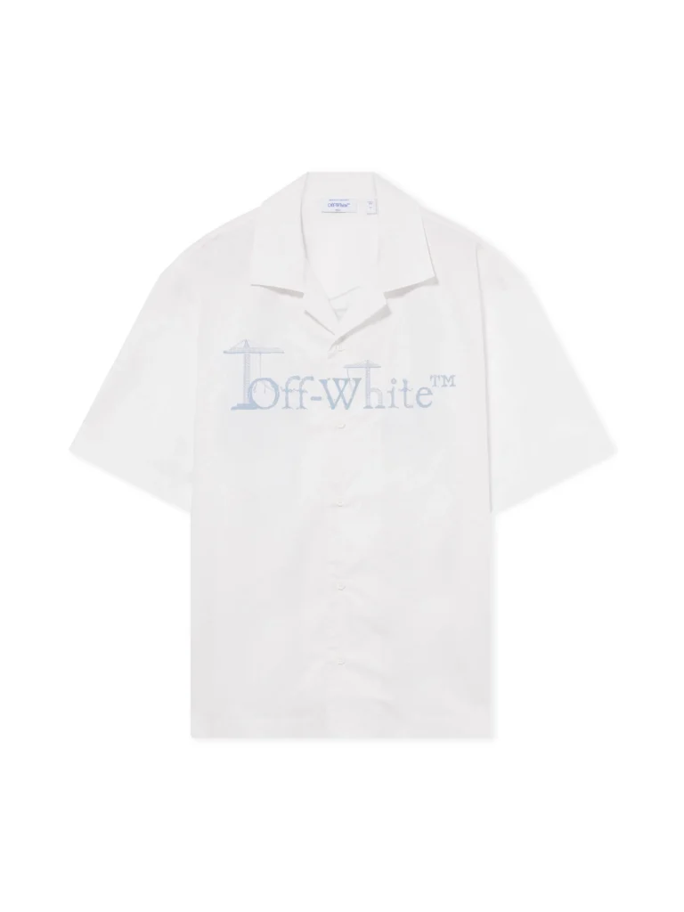 Off White City Nature Poplin Bowling Shirt