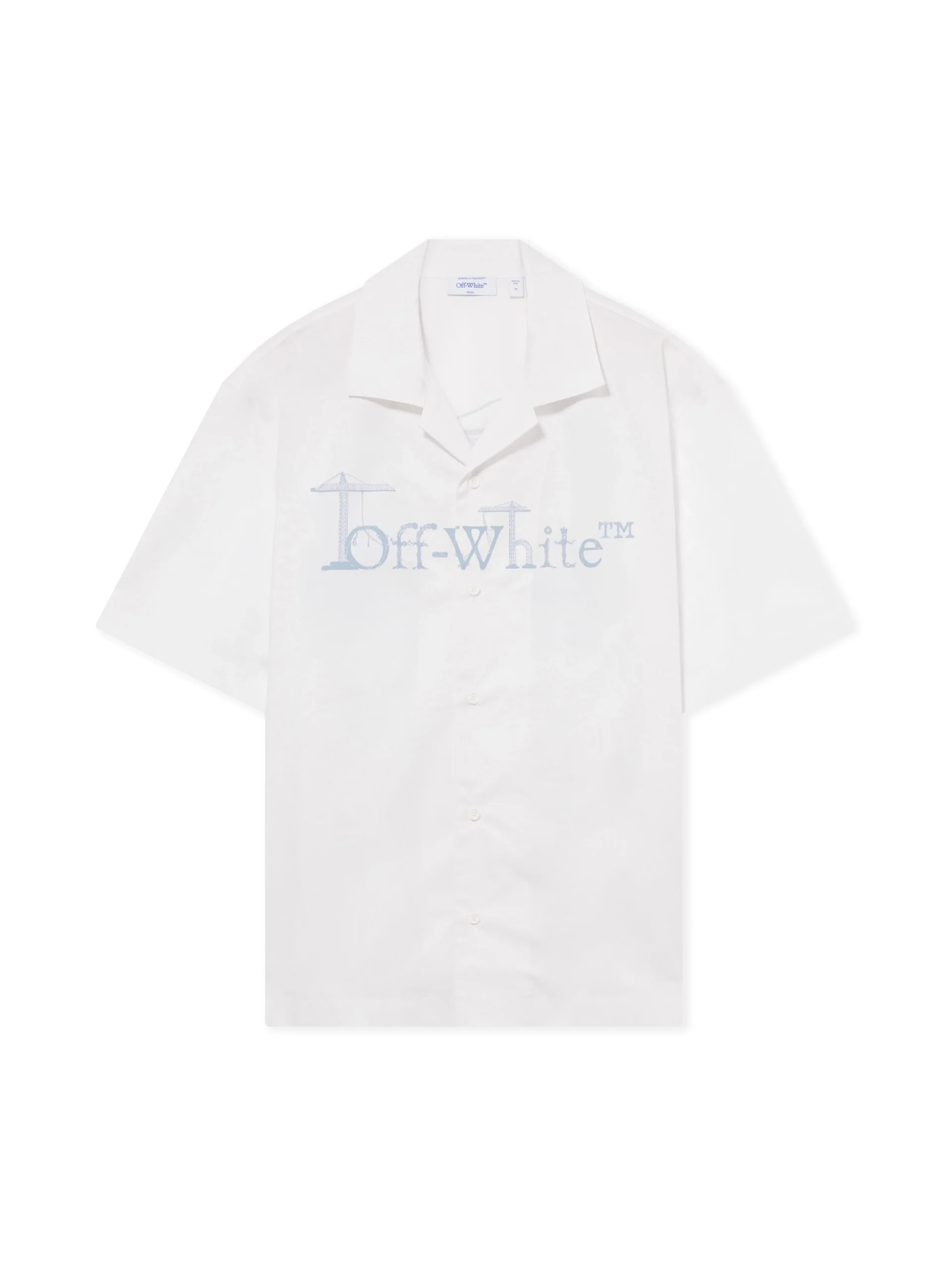 Off White City Nature Poplin Bowling Shirt - Image 2
