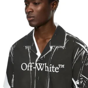 Off White Negative Big Bookish Bowling Shirt - Image 3