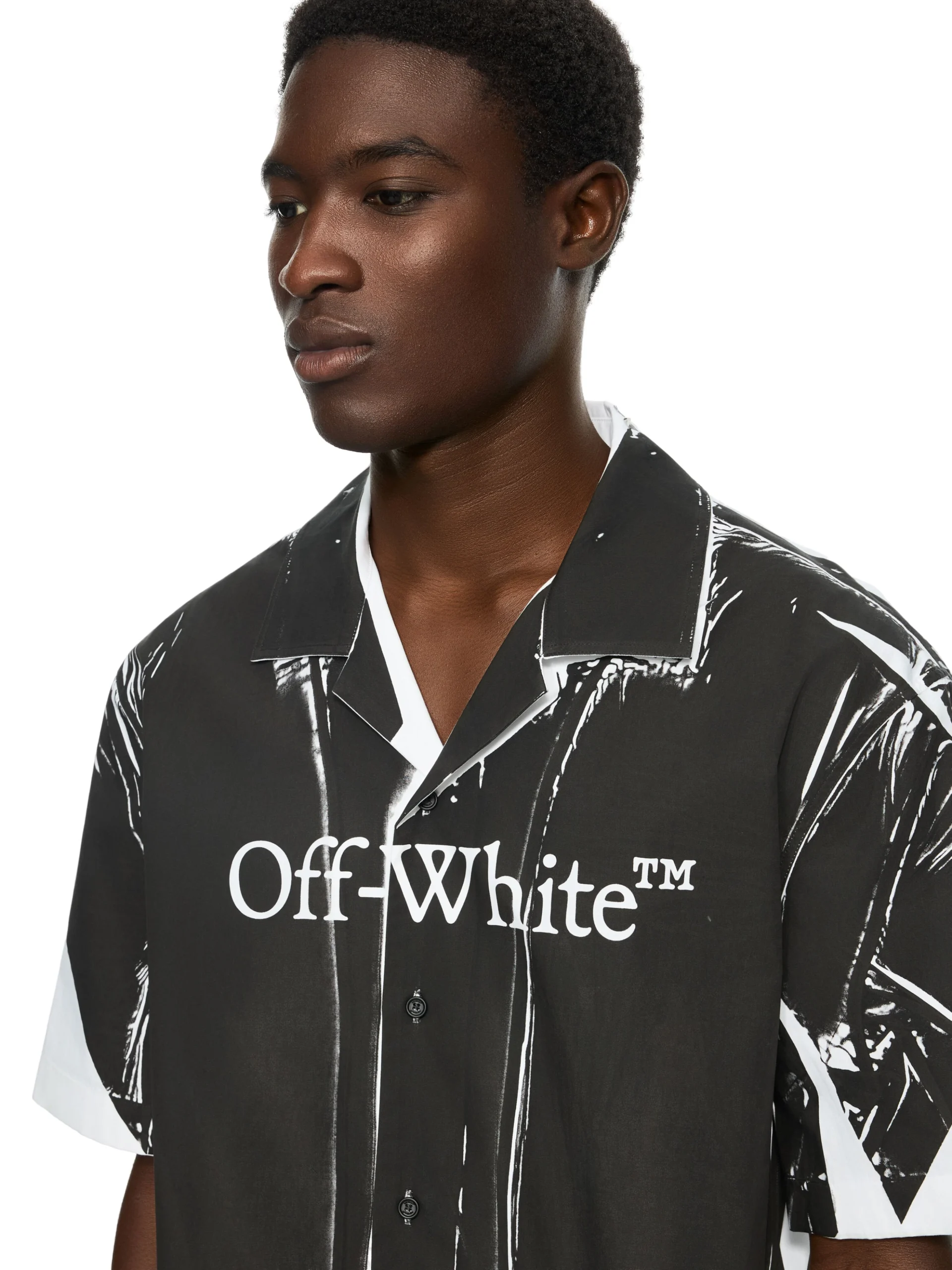 Off White Negative Big Bookish Bowling Shirt - Image 3