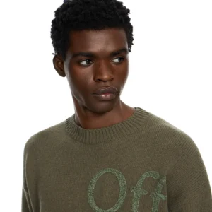 Off White Bookish Shared Knit Crewneck - Image 3