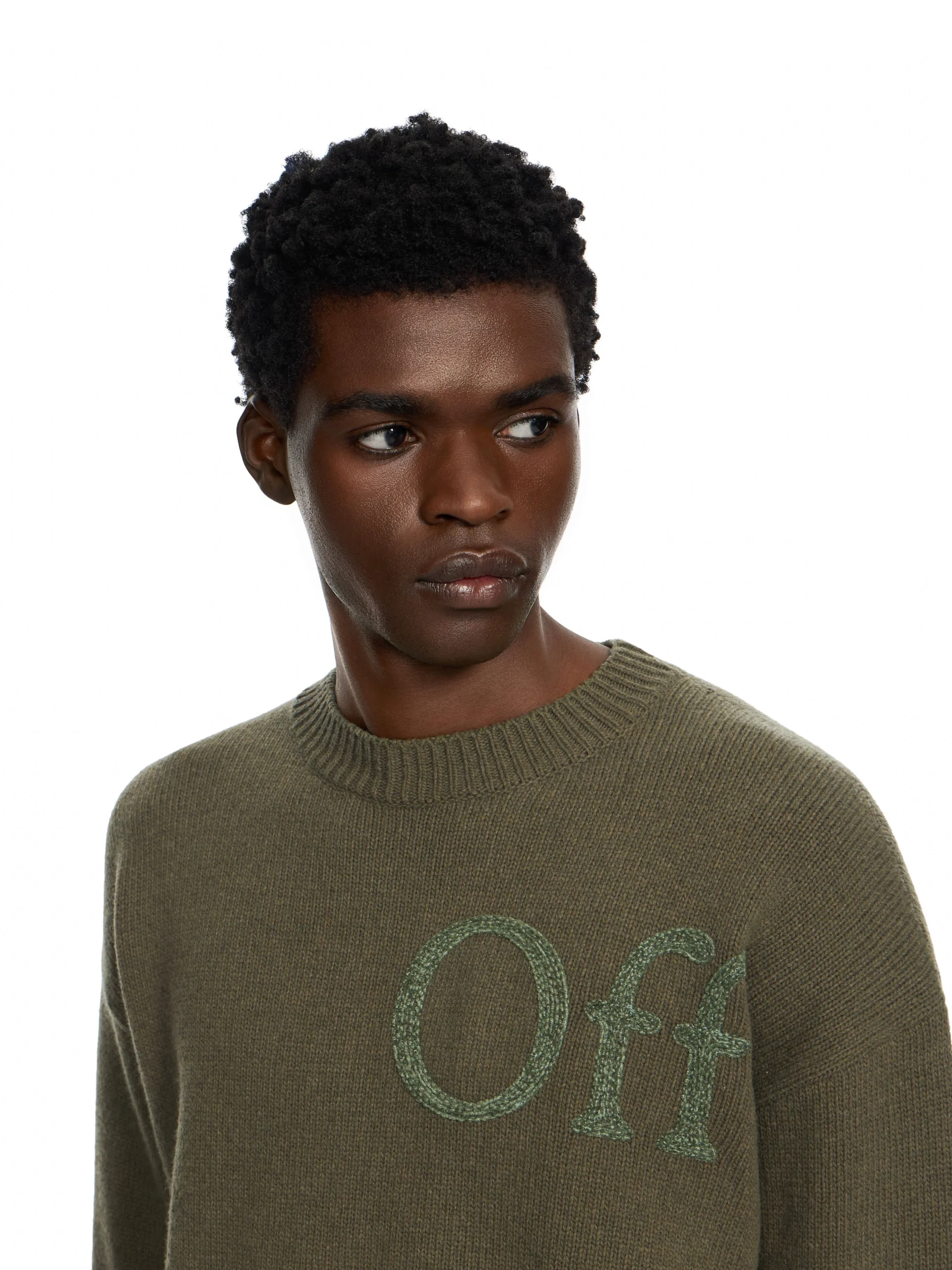 Off White Bookish Shared Knit Crewneck - Image 3