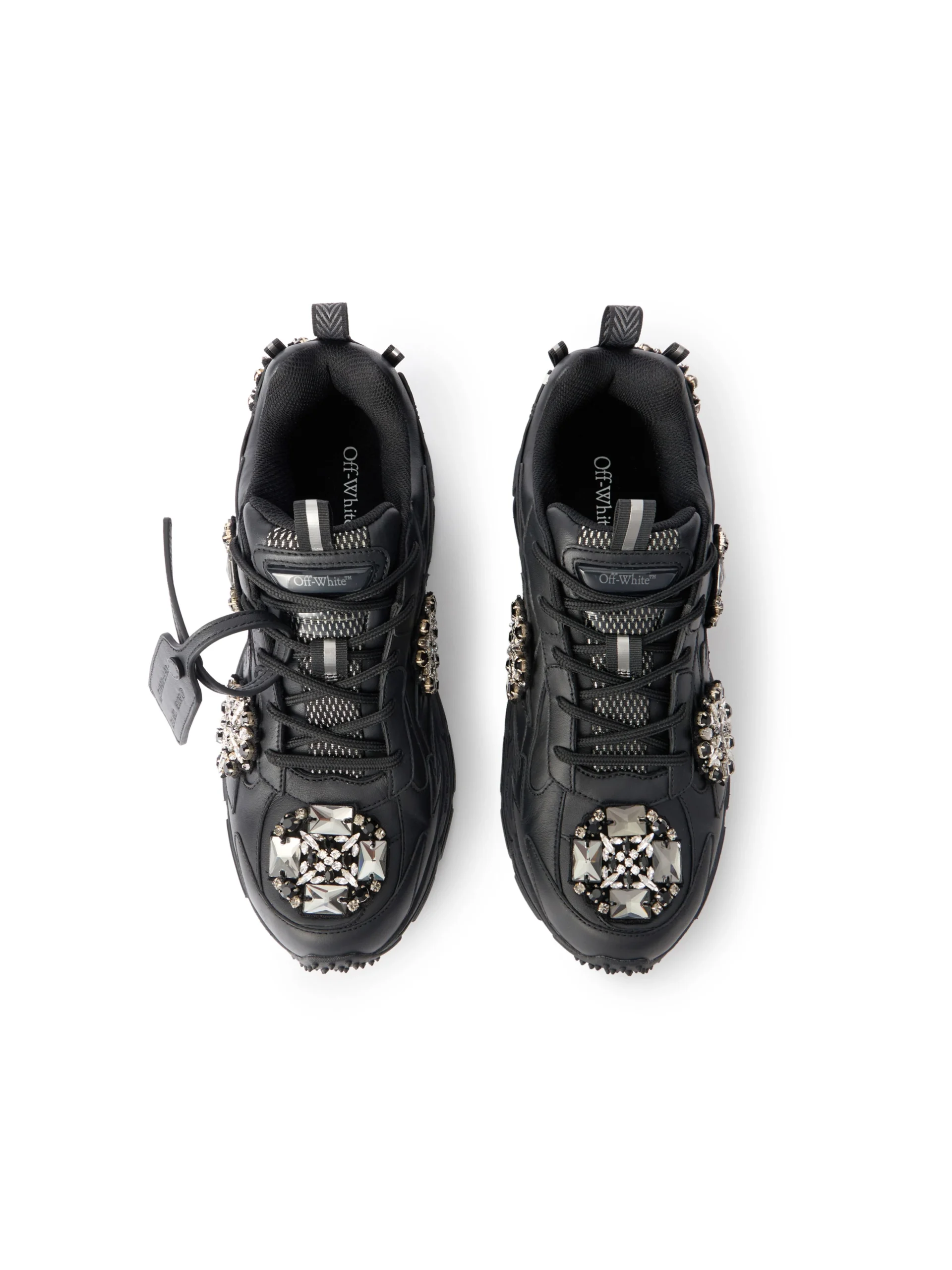 Off White Be Right Back Bejeweled Sneakers - Image 3