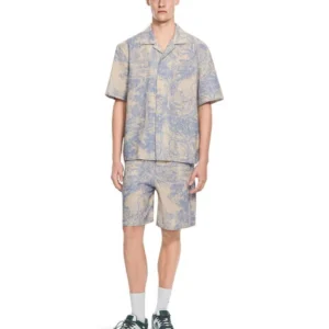 Off White City Nature Linen Bowling Shorts - Image 2