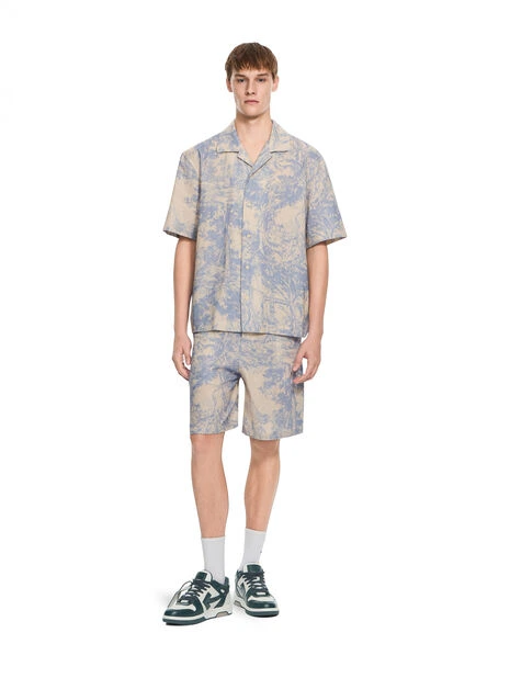 Off White City Nature Linen Bowling Shorts