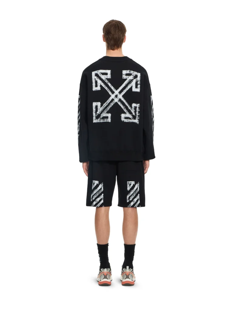 Off White Motion Arrow Skate Crewneck Sweatshirt