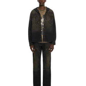 Off White Bookish Hooded Denim Shirt