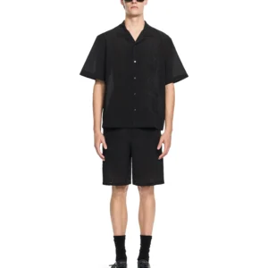 Off White Handstyle Logo Organza Bowling Shirt