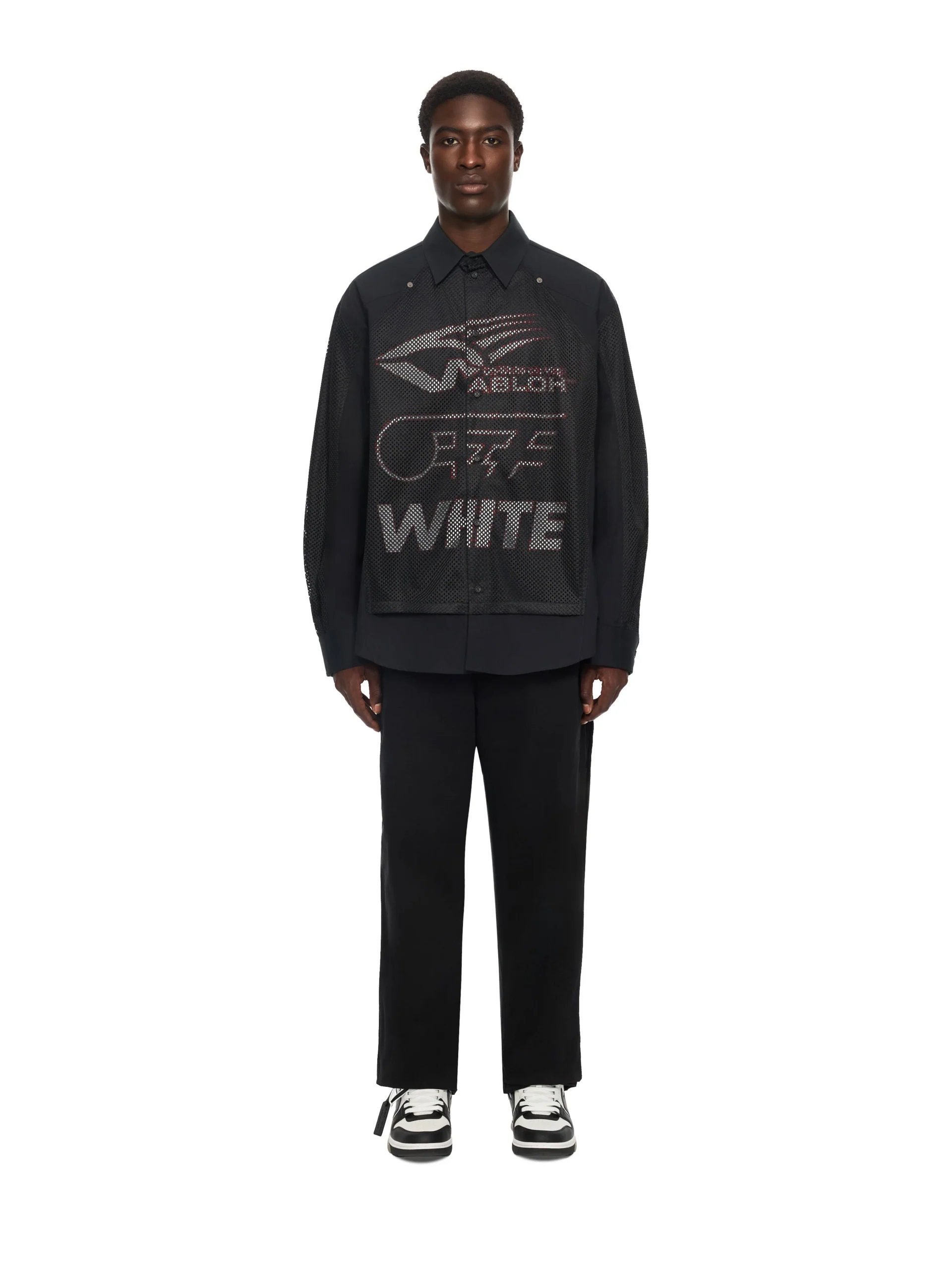 Off White Racing Staff Mesh Overshirt - Image 3