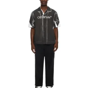 Off White Negative Big Bookish Bowling Shirt