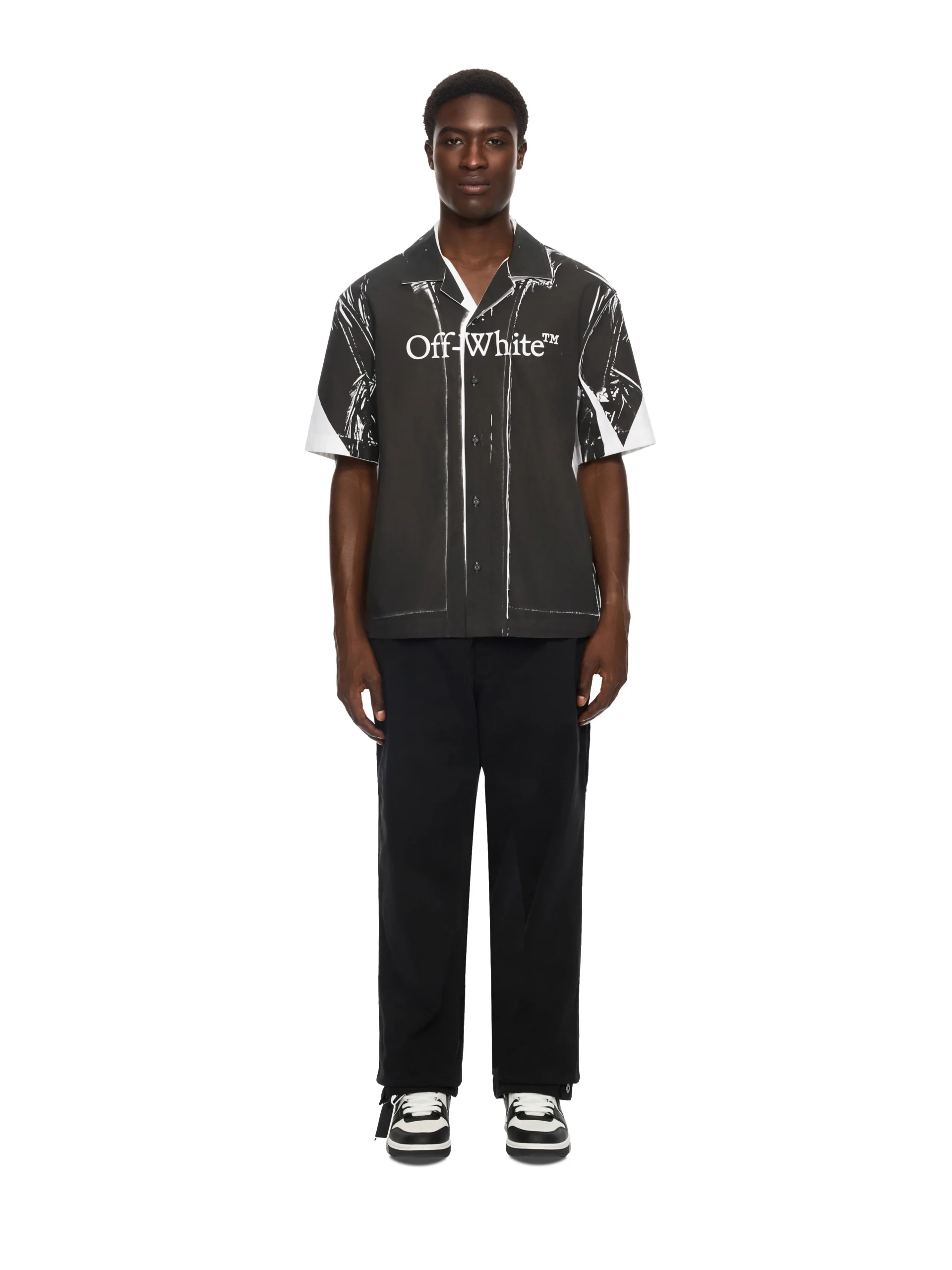 Off White Negative Big Bookish Bowling Shirt