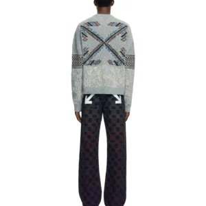 Off White Persian Arrow Knit Crewneck - Image 3