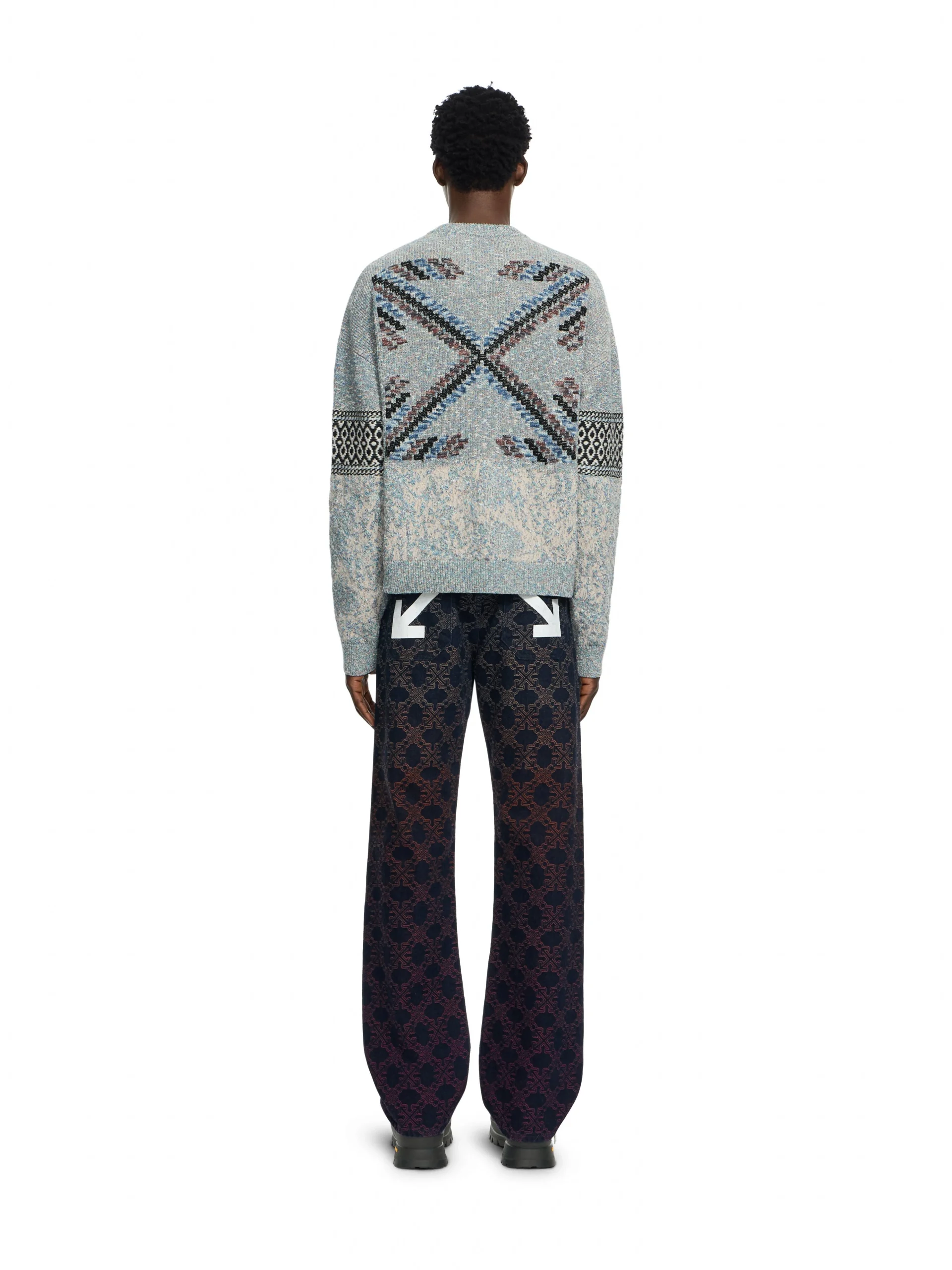 Off White Persian Arrow Knit Crewneck - Image 3