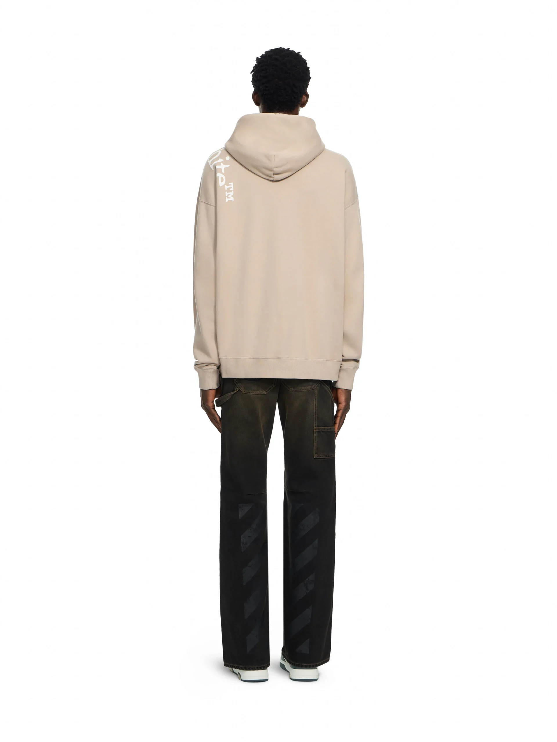 Off White Vertical Bookish Skate Hoodie - Image 3