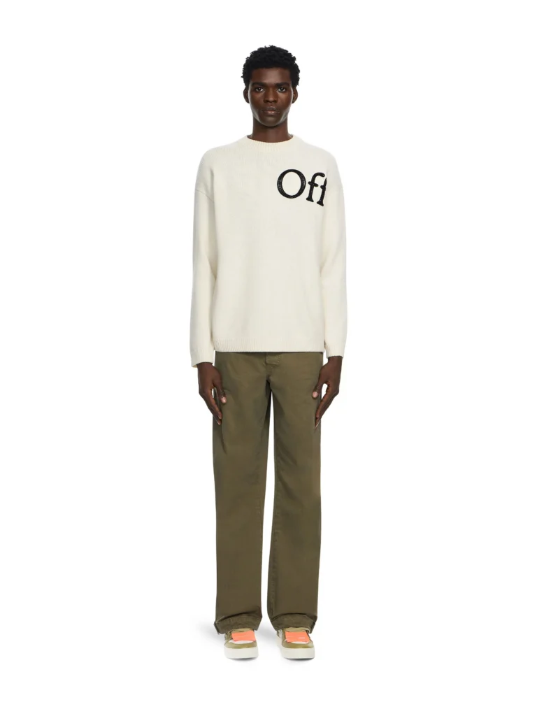 Off White Bookish Shared Knit Crewneck