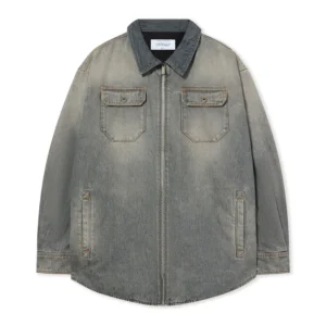 Off White Bookish Workwear Denim Overshirt - Image 2