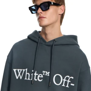 Off White Bookish Scarf Hoodie - Image 3